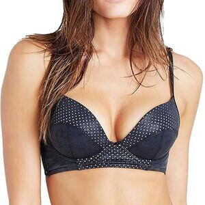Rachel Roy Laser Cut Laced Back Bralette Bikini Top NWT